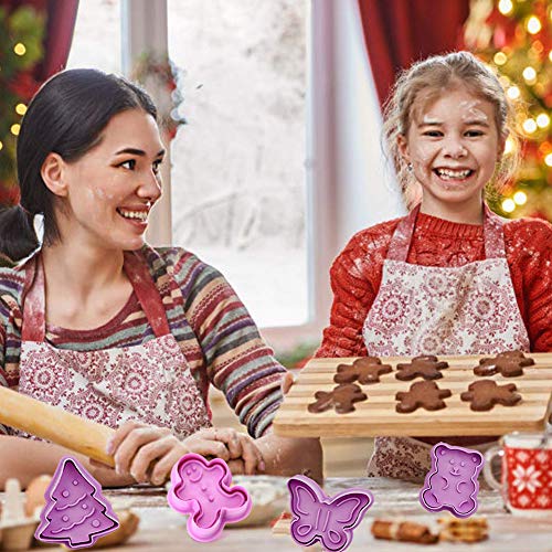 Pascua Moldes para Galletas, BETOY Set de 16 Navidad Cortador de galletas Cortadores de repostería Moldes para Fondant Chocolate Repostería Acción de Gracias San Valentín Pascua
