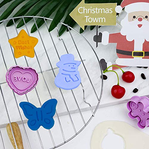 Pascua Moldes para Galletas, BETOY Set de 16 Navidad Cortador de galletas Cortadores de repostería Moldes para Fondant Chocolate Repostería Acción de Gracias San Valentín Pascua