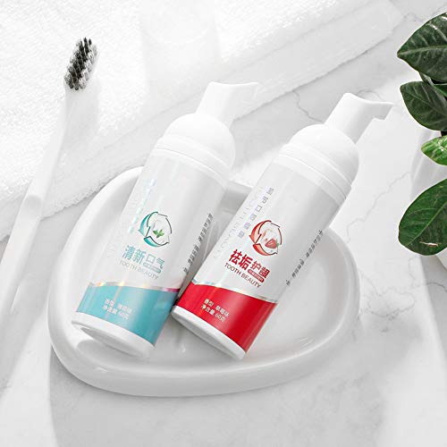 Pasta de dientes de espuma de bicarbonato de sodio, 3 botellas-blue