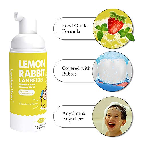 Pasta de dientes para niños sabor a fresa, puede bomba de burbuja oral 2,1 onzas