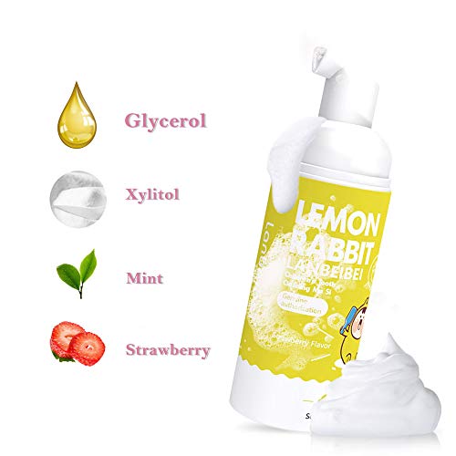 Pasta de dientes para niños sabor a fresa, puede bomba de burbuja oral 2,1 onzas