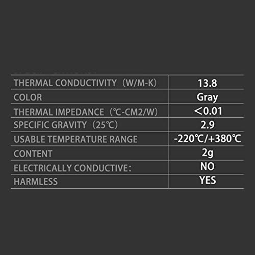 Pasta térmica Thermalright TF8 13.8 W/mK, alto rendimiento a base de carbono, pasta de disipador térmico, CPU para todos los enfriadores, 2 g