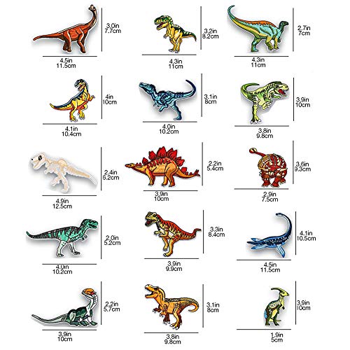 Patch Sticker, Sunshine-Smile 15 Pcs Dinosaur Apliques, Parches Ropa Termoadhesivos, Cute DIY Ropa Parches para la camiseta Jeans Ropa Bolsas, Parche de Ropa(Dinosaur)