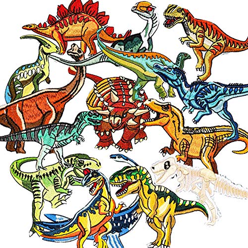 Patch Sticker, Sunshine-Smile 15 Pcs Dinosaur Apliques, Parches Ropa Termoadhesivos, Cute DIY Ropa Parches para la camiseta Jeans Ropa Bolsas, Parche de Ropa(Dinosaur)