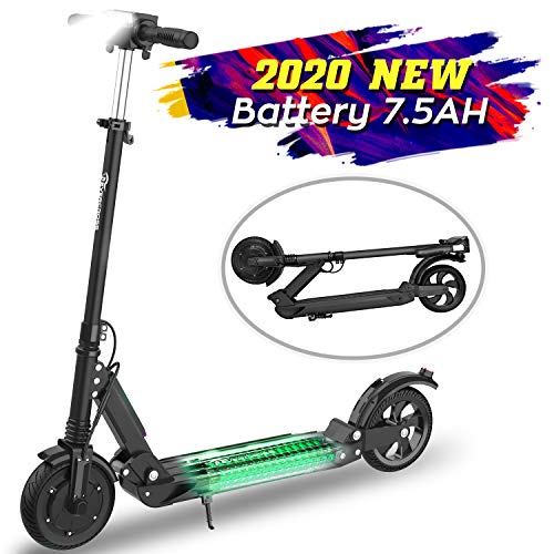 Patinete Eléctrico -8 Pulgadas Scooter Eléctrico Plegable Velocidad Máxima 30km/h Motor 350W Batería 7.5Ah Tres Modos de Velocidad con Faro y Luz de Freno