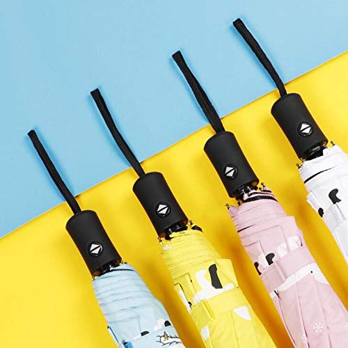 Pato A Prueba De Viento Paraguas De Mujer Paraguas Plegables Amarillos Femenino Lluvioso Parasol Soleado Paraguas Encantador De Animales-Azul (Automático)