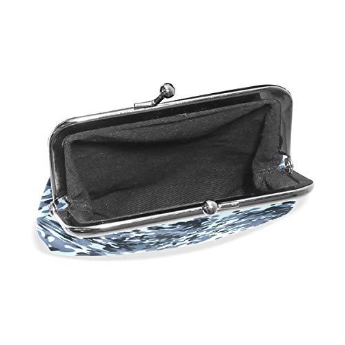 Patrón de camuflaje retro de cuero monedero con cierre de monedero para mujeres y niñas cambiar monedero cartera beso-bloqueo exquisito