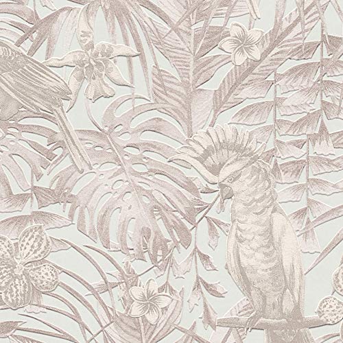 #patterned.wallpaper jungle pájaros papel pintado de pared no tejido moderno selva animales animado de dormitorio papel de pared con foto elegante cocina papel pintado de pared made in germany