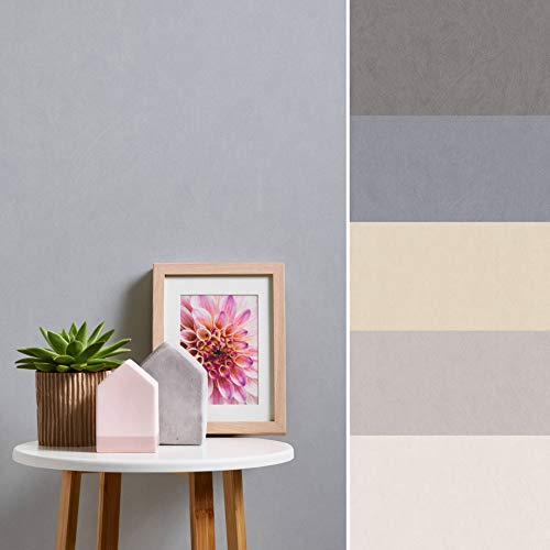 #patterned.wallpaper Loft Design Beton Salón Papel pintado moderno 3D Cemento Aspecto Dormitorio Vintage Cocina Gris Made in Germany, Hormigón cemento arena 3, 10.05 m x 0.53 m