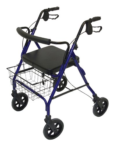 Patterson Medical - Andador bariátrico resistente con ruedas, color azul