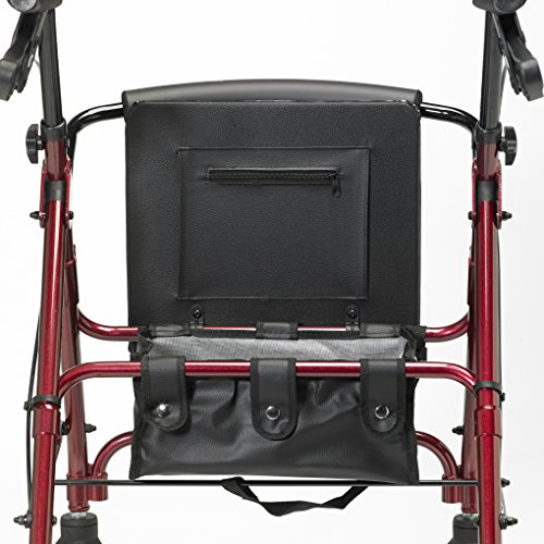 Patterson Medical Andador ligero de aluminio con ruedas, color Rojo