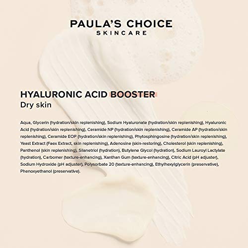 Paula's Choice Ácido Hialurónico Booster Serum - Gel Suero Hidratante Facial Antiarrugas y Antiedad - con Ceramidas & Vitamina B5 - Todos Tipos de Piel - 15 ml