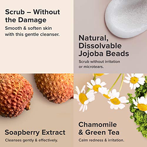 Paula’s Choice UnScrub Exfoliante Facial - Scrub Suave Limpieza el Maquillaje y Elimina Imperfecciones - para Pieles Sensibles - con Cuentas de Jojoba - Todos Tipos de Piel - 118 ml