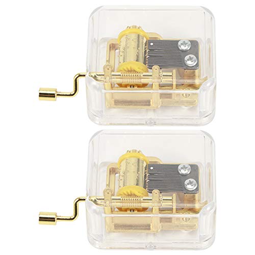 Pbzydu Caja de música, Regalo de acrílico para niños, 3.3 x 1.2 x 2 Pulgadas Decorativa para decoración de Bodas en casa