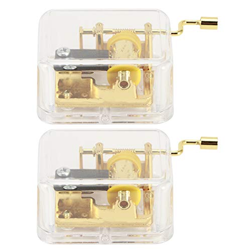 Pbzydu Caja de música, Regalo de acrílico para niños, 3.3 x 1.2 x 2 Pulgadas Decorativa para decoración de Bodas en casa