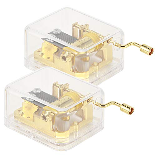 Pbzydu Caja de música, Regalo de acrílico para niños, 3.3 x 1.2 x 2 Pulgadas Decorativa para decoración de Bodas en casa