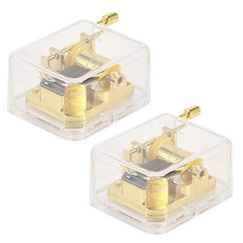 Pbzydu Caja de música, Regalo de acrílico para niños, 3.3 x 1.2 x 2 Pulgadas Decorativa para decoración de Bodas en casa