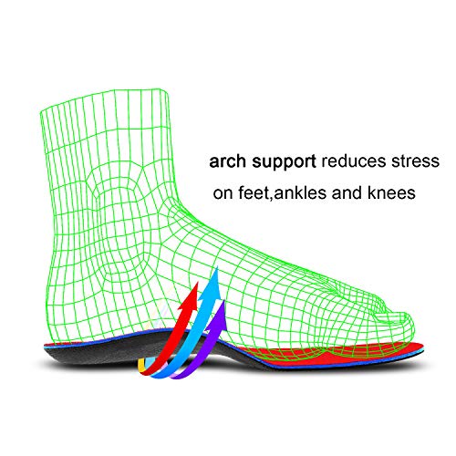PCSsole Orthotic Arch Support Inserciones de calzado Plantillas para pies planos, dolor en los pies, fascitis plantar, plantillas para hombres y mujeres (EU37-38(24cm))