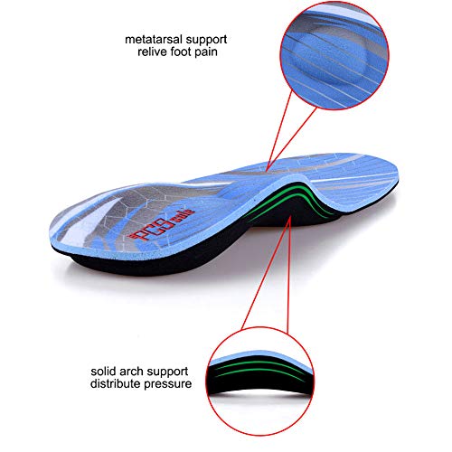 PCSsole Plantillas Ortopedicas-Plantillas para Pies Planos, dolor en los pies, Fascitis Plantar, dolor de talón, Espolones, para hombres y mujeres EU37-38(24cm)