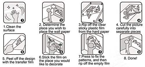 Pegatina animales lectores para paredes cristal ventanas .habitaciones niños salas lectura cabecero librerias caravanas consultas infantiles de CHIPYHOME
