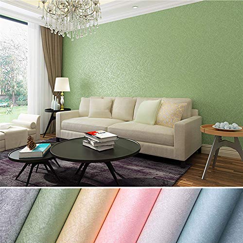Pegatinas de muebles pegatinas impermeables de papel tapiz 0.61 * 5M pegatinas de pared pegar películas para sala de estar TV fondo de pared (gris) (1 pcs, Tipo A (verde))