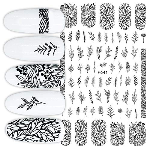 Pegatinas Uñas,6 Hoja Hoja Letras Pegatinas De Uñas Calcomanía Adhesiva Colorido Verano Deslizador Blanco Negro Decoración De Uñas Decoración Manicura Envoltura Diy Consejos De Uñas Calcomanías