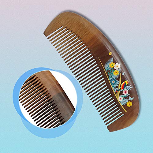 Peine de madera para mujeres, antiestático desenredante de bolsillo, para desenredar el cabello, peine para todo tipo de cabello