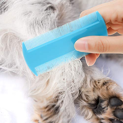 Peines para eliminar los piojos, de 6 piezas, incluye dientes de metal de 3 piezas, dientes de doble cara de 3 piezas para el aseo y la eliminación de escamas o piojos de caspa(Color A)