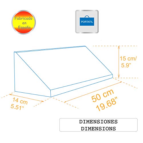 PEKITAS Lote 4 Unidades Barrera Protector de Espuma Portátil Cama Bebés Niños Fabricado En España Longitud 50 cm