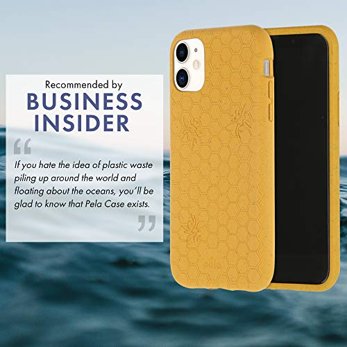 Pela - Funda para el iPhone 11 Pro - 100% compostable - Biodegradable - Hecho con Plantas - Cero residuos (11 Pro Ocean Turtle)