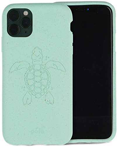 Pela - Funda para el iPhone 11 Pro - 100% compostable - Biodegradable - Hecho con Plantas - Cero residuos (11 Pro Ocean Turtle)