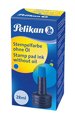 Pelikan 351213 - Tinta de sello 4K sin ACeite, 28 ml, adecuado para todos los sellos de oficina, azul
