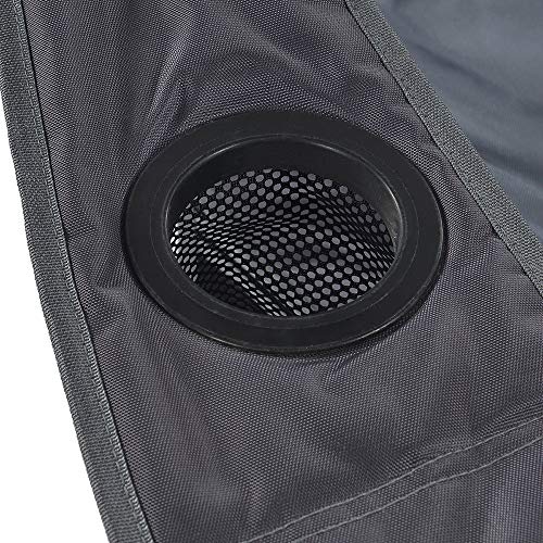 PELLIOT Silla de Pesca Plegable Ultraligera Silla de Camping Portátil Plegable con Reposabrazos 23.22 * 23.22 * 38.97inches (Gris)