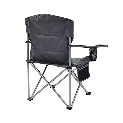 PELLIOT Silla de Pesca Plegable Ultraligera Silla de Camping Portátil Plegable con Reposabrazos 23.22 * 23.22 * 38.97inches (Gris)