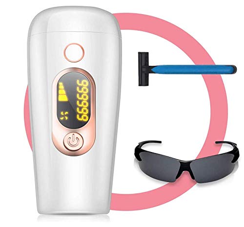 Pelo Dispositivo de eliminación de la depilación láser, IPL Equipo de eliminación de Pelo - depilación Permanente, Apto para la Cara y el Cuerpo para Las Zonas más sensibles 999,999Blitze