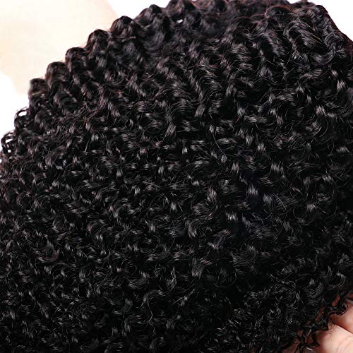 pelo humano rizado natural pelo humano brasileño cabello virgen brasileño extensiones de cabello color negro natural (100 +/-5g)/ pc 20 pulgadas