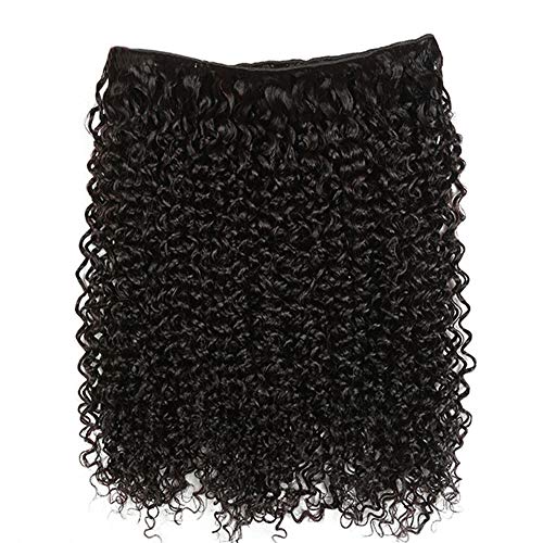 pelo humano rizado natural pelo humano brasileño cabello virgen brasileño extensiones de cabello color negro natural (100 +/-5g)/ pc 20 pulgadas