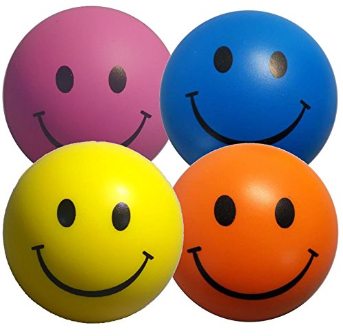Pelota Anti Estrés - 4 x Bola Anti-Estrés de Colores Mezclados - Amarilla, Rosa, Azul y Naranja - Para ADHD y Autismo
