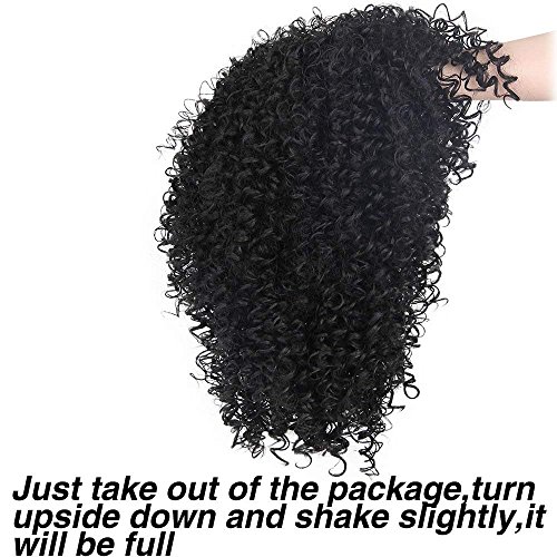 Peluca Afro Kinky de pelo sintético barato, larga, rizada, peluca negra de fibra resistente al calor para mujeres africanas y americanas