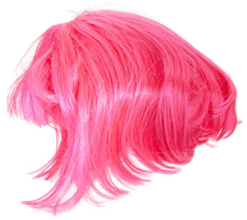 Peluca rosa de Broadway, pelo corto y flequillo en fucsia, más colores disponibles (Rubie's 50496)