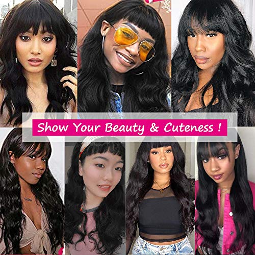 Pelucas humanas pelucas mujer pelo natural humano pelucas largas rizada human hair wigs onduladas pelucas de pelo humano remy 150% density pelucas con flequillo 20 inch