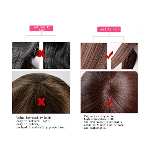 Pelucas Onduladas Rizadas Largas Gris,Sencillo Vida Pelucas Mujer Pelo Natural Blanca Gradiente Pelo Ondulado Rizado Disfraz Cosplay Disfraces Señora,Amarillo