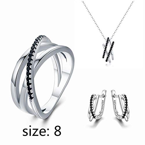 Pendientes clásicos de plata de ley 925 auténtica, con piedra de espinilla negra, para mujer, pendientes de tuerca, I087, China