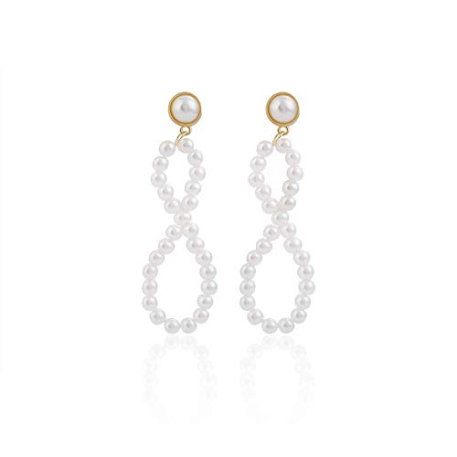 Pendientes de alto sentido 2019 nueva tendencia largo temperamento pequeño francés neto rojo perla flujo su pequeña oreja caída de uñas hembra