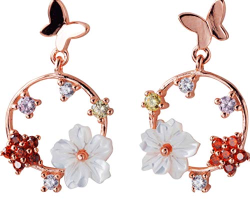 Pendientes De Cadena Para Mujer, Pendientes Hipoalergénicos De Plata De Ley 925, Falda Verde Y Diseño Combinado De Perlas