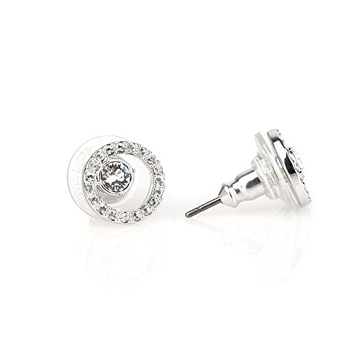Pendientes Swarovski Creativity Circle blancos baño de rodio 5201707