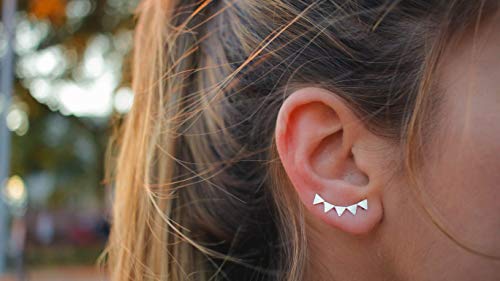 Pendientes Trepadores Mujer Plata De Ley 925 Pendientes Mujer Plata Ear Cuffs perfectos Para Hacer un Regalo Original. (Modelo 2)