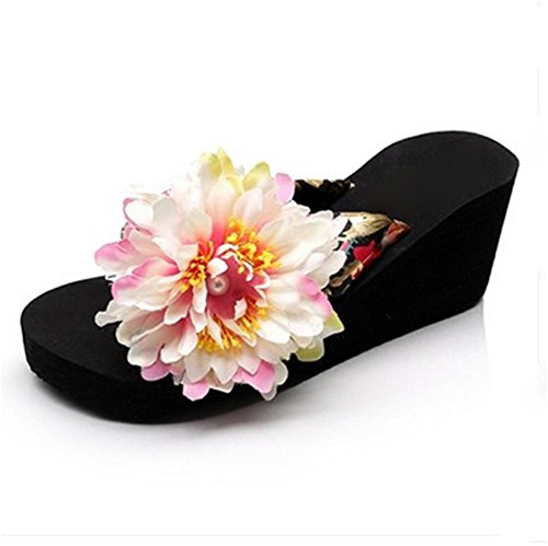 pengweiLas patas acolchadas de espinilla Arrastrar evitar el deslizamiento de tierra, calzado fresco verano se?oras Beach Shoes , 1 , US5.5 / EU35 / UK3.5 / CN35