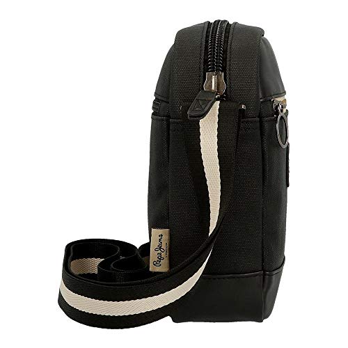 Pepe Jeans 7775061, Bandolera Pequeña, 21 cm, 2.35 litros, Negro