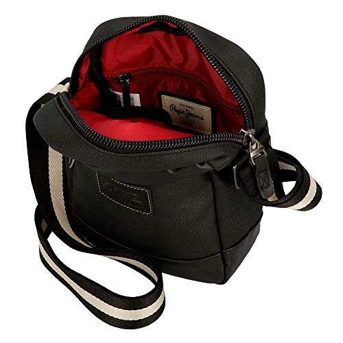 Pepe Jeans 7775061, Bandolera Pequeña, 21 cm, 2.35 litros, Negro